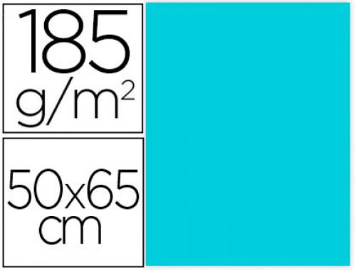 Cartolina guarro 50x65 cm 185 gr azul caribe , Guarro , 79847 , 3148950120229